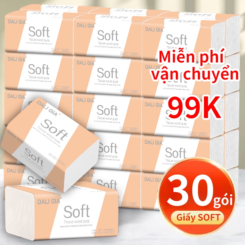 thùng 30 gói/60 gói/120 gói Miễn phí vận chuyển,30 gói chỉ 99K Giấy ăn rút Top DALI GIA, Mua một lần