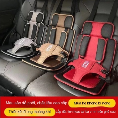 Bé ngồi an toàn trên ô tô di động cho bé đơn giản