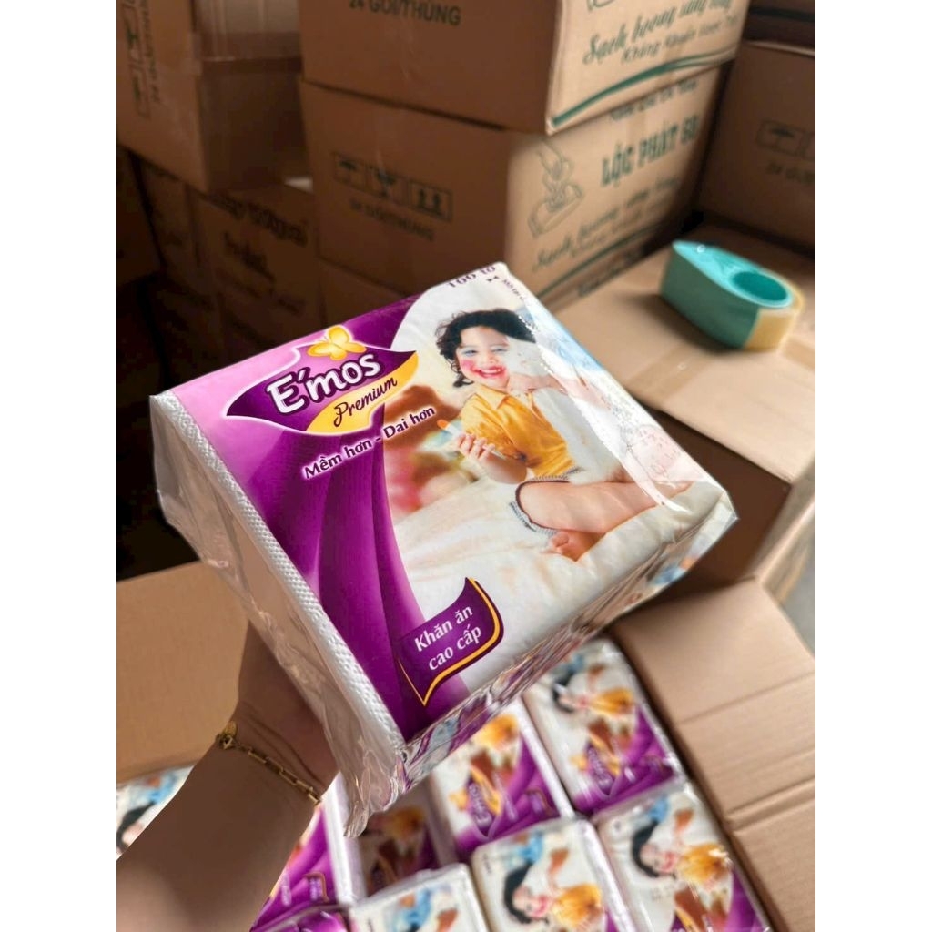 Combo 5 gói giấy vuông Emos Chính Hãng