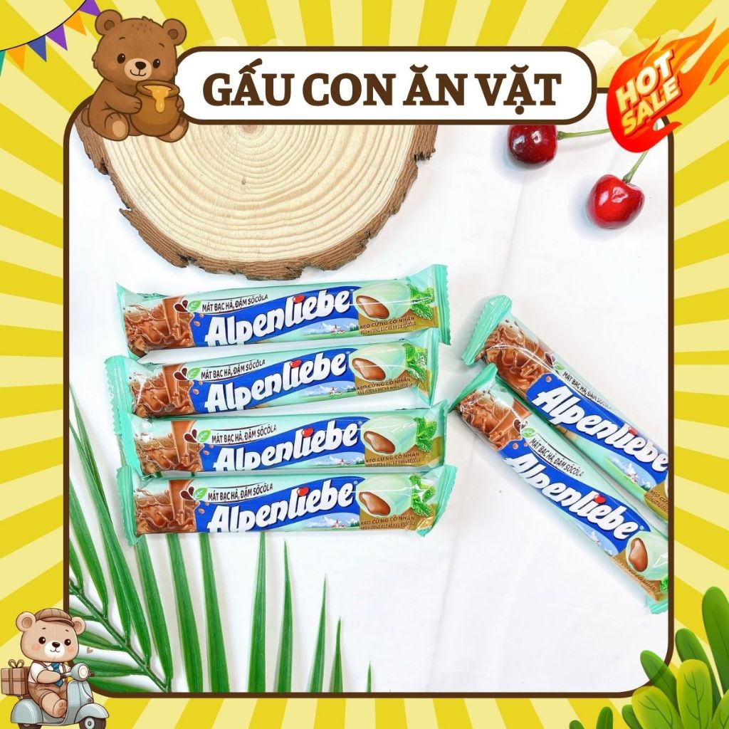 (COMBO 5 THỎI) Kẹo alpenliebe Các Loại Đủ Vị- Kẹo alpenliebe Bạc Hà Socola đồ ăn vặt