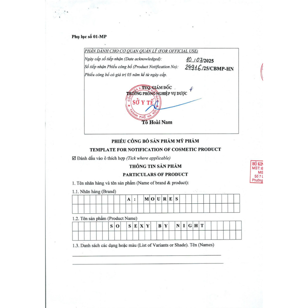 [Amoures So sexy by night] Nước Hoa Nữ Nguyên Liệu Nhập Khẩu Hương Thơm Quyến Rũ, Bí ẩn, Gợi Cảm 30ml - Dạng Xịt | BigBuy360 - bigbuy360.vn