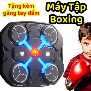  Máy Tập Boxing Theo Nhạc Cho Bé Treo Tường Tại Nhà Kèm Găng Tay Kết Nối Bluetooth Có Đèn LED 