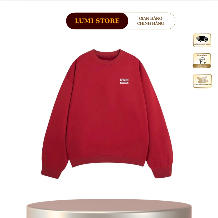 Áo Khoác Thun Dwin Màu Đỏ – Phong Cách Năng Động 2025