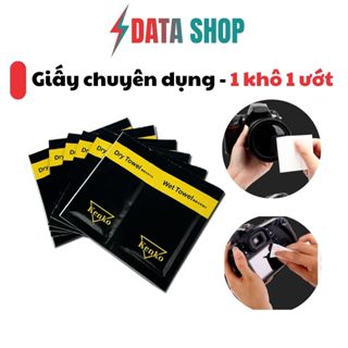 Giấy lau lens máy ảnh chuyên dụng 1 khô 1 ướt