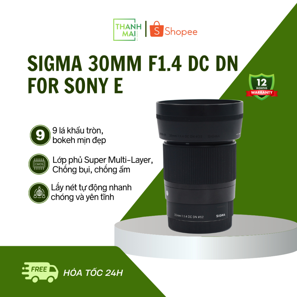 Ống Kính Sigma 30mm F1.4 DC DN For Sony E