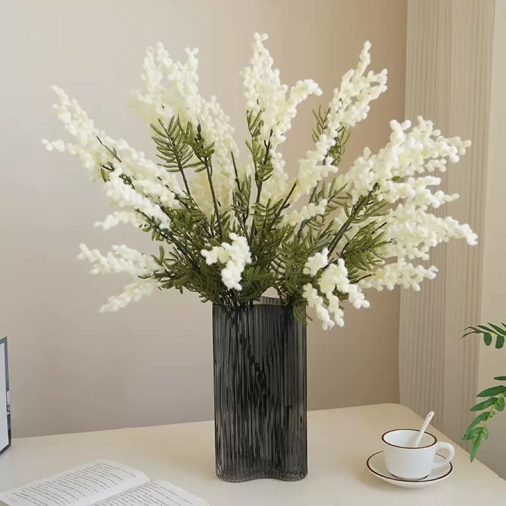 Hoa Mimosa, Hoa Nhân Tạo Sang Trọng Lụa, Sáng Tạo Handmade Thực Tế Hoa Giả Phòng Ngủ