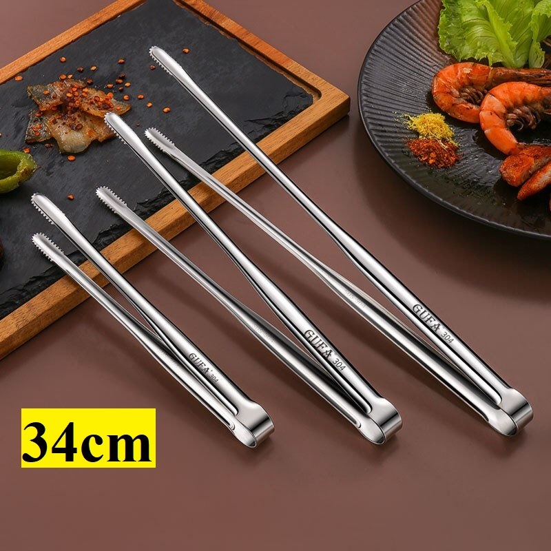 Inox 304- Kẹp gắp thức ăn/ Kẹp gắp đồ nướng - nhúng lẩu bằng thép không gỉ - Nhỏ gọn tiện lợi