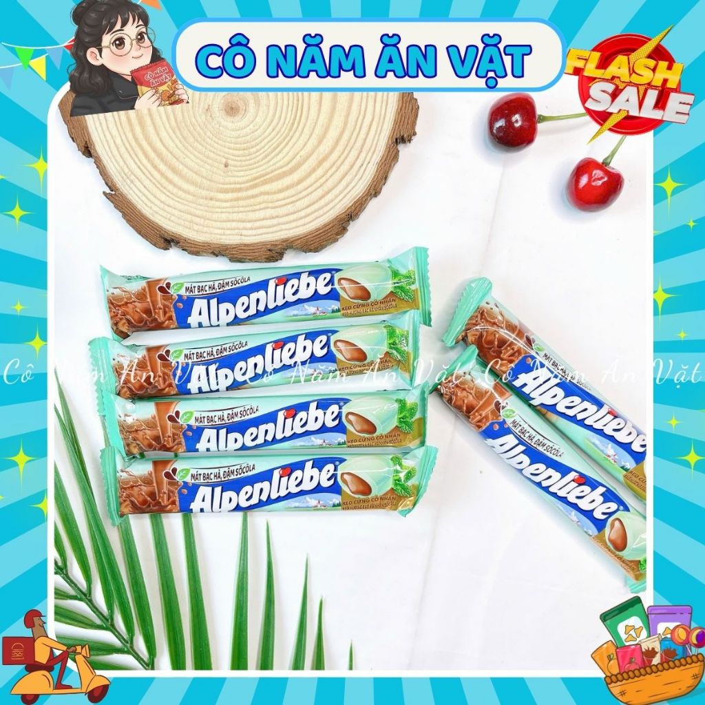 (COMBO 5 THỎI) Kẹo alpenliebe Các Loại Đủ Vị- Kẹo alpenliebe Bạc Hà Socola đồ ăn vặt