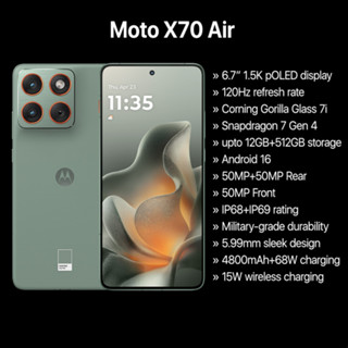  Điện thoại Moto X70 Air  Cài rom Quốc Tế Edge 70 miễn phí  Mới nguyên seal 