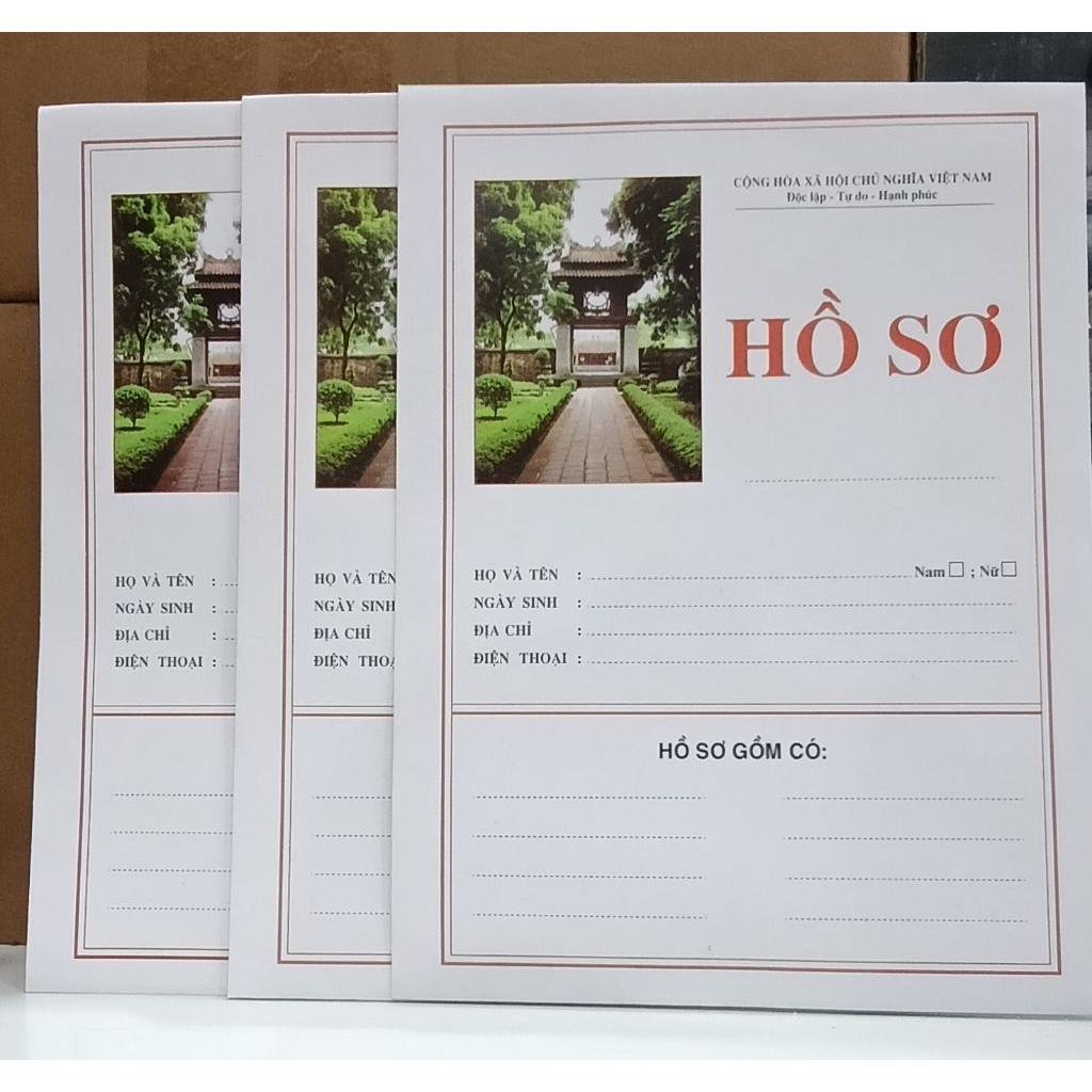 Vỏ hồ sơ xin việc (50 cái)- không ruột, không dây