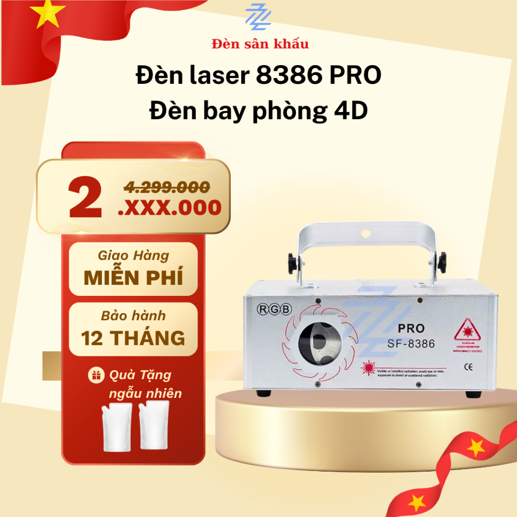 Đèn laser 8386 pro,đèn bay phòng đẹp