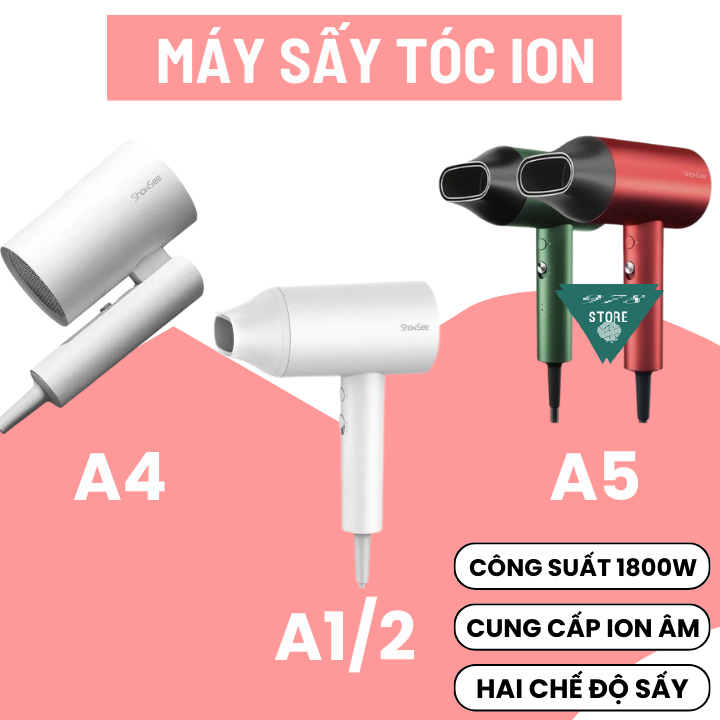 Máy sấy tóc ShowSee A5-W - Máy sấy tóc ion âm ShowSee A1-W