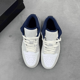 [ TẶNG HỘP BẢO VỆ GIÀY ] Giày thể thao JD1 Low SE ‘Light Denim’ IH0648-141, Giày thể thao JD1 vải bò xanh