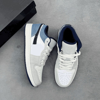 [ TẶNG HỘP BẢO VỆ GIÀY ] Giày thể thao JD1 Low SE ‘Light Denim’ IH0648-141, Giày thể thao JD1 vải bò xanh