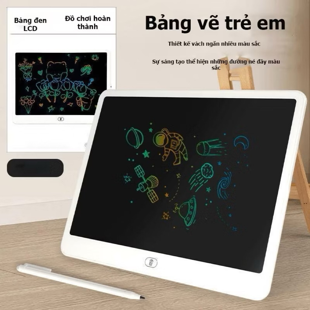 Bảng viết xoá 16 inch siêu to bự, bảng lcd đa sắc siêu to 16inch tặng kèm bút