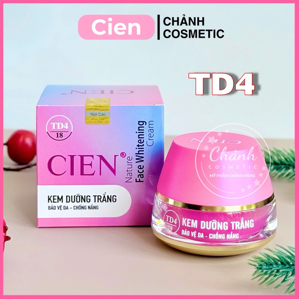 Kem CIEN Dưỡng Ẩm Trắng Da, Giúp Bảo Vệ Da Chống Nắng, Giảm Đen Sạm, Nám 18g