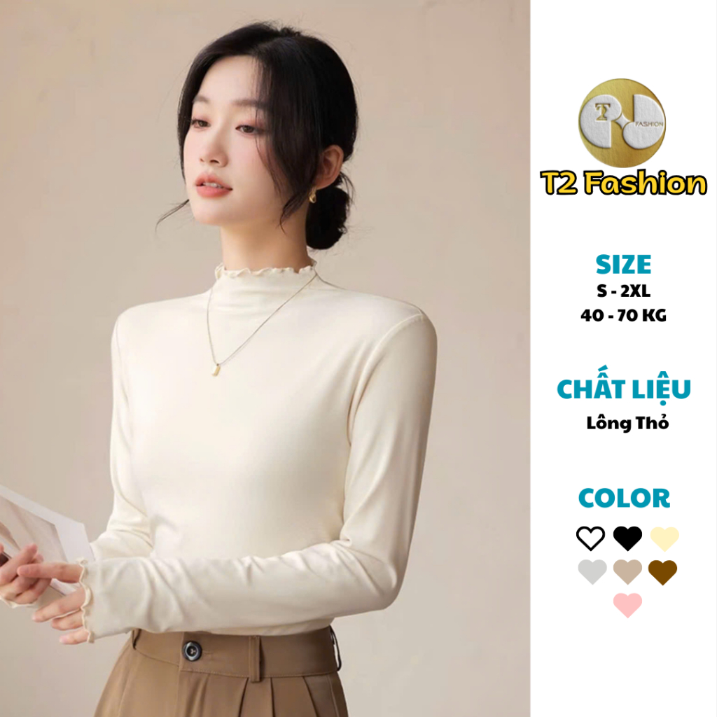 Áo giữ nhiệt mùa đông chất liệu lông 2 mặt đẹp, siêu ấm T442 - T2 Fashion