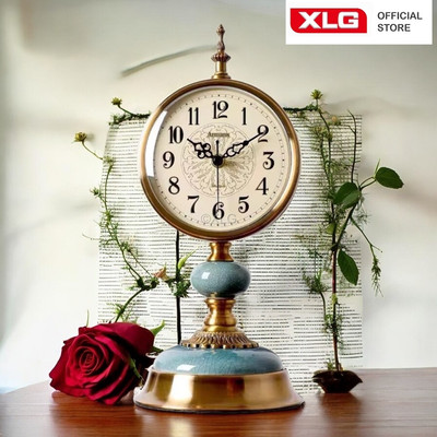 ĐỒ DECOR TRANG TRÍ NỘI THẤT – ĐỒNG HỒ ĐỂ BÀN CỔ ĐIỂN MẠ VÀNG
