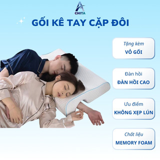  Gối kê tay ngủ cho cặp đôi ACHITA chất liệu Memory Foam chống tê mỏi tay giúp giấc ngủ sâu hơn 