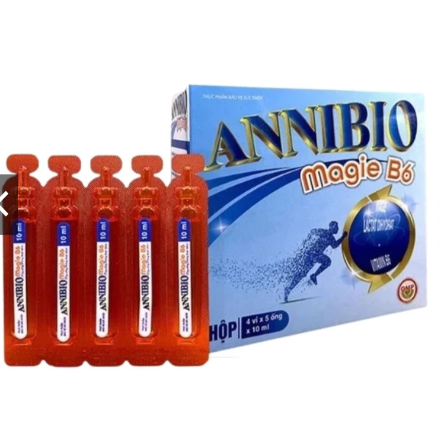 ANNIBIO Magie B6 ( Hộp 20 ống ) Hỗ trợ cải thiện suy nhược thần kinh, giảm mệt mỏi, hạn chế đau dây 