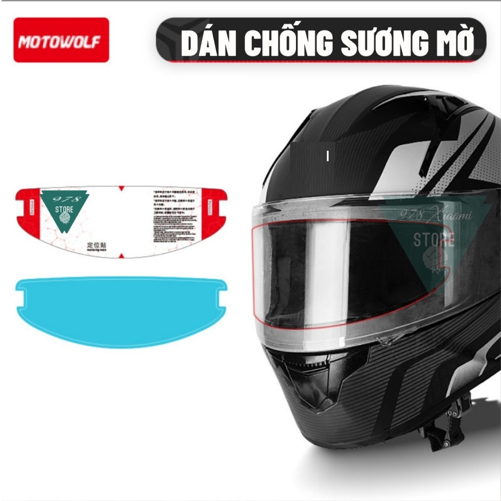 Dán chống sương mờ cho mũ bảo hiểm Motowolf MDL1912B - Pinlock Chống Đọng Sương Motowolf
