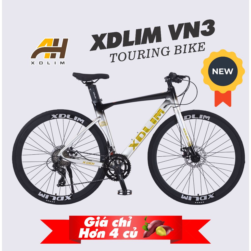 [MỚI VỀ] Xe đạp đường phố XDLIM VN3-XD01, Khung nhôm, Trục rỗng giữa, Lip thả kèm cối nổ