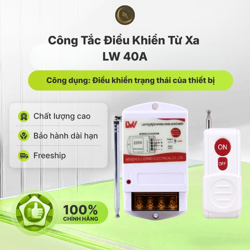 Cônng tắc điều khiển từ xa bật tắt máy bơm động cơ LW 40A 1000 mét -3000 mét-5000 mét