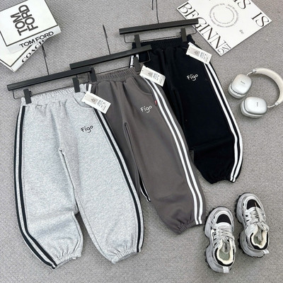 Quần Sọc Thể Thao Cho Bé Nỉ Nhung Mềm Mịn Quần Dài Thu Đông UNISEX Trẻ Em Bé Trai Bé Gái QNI04