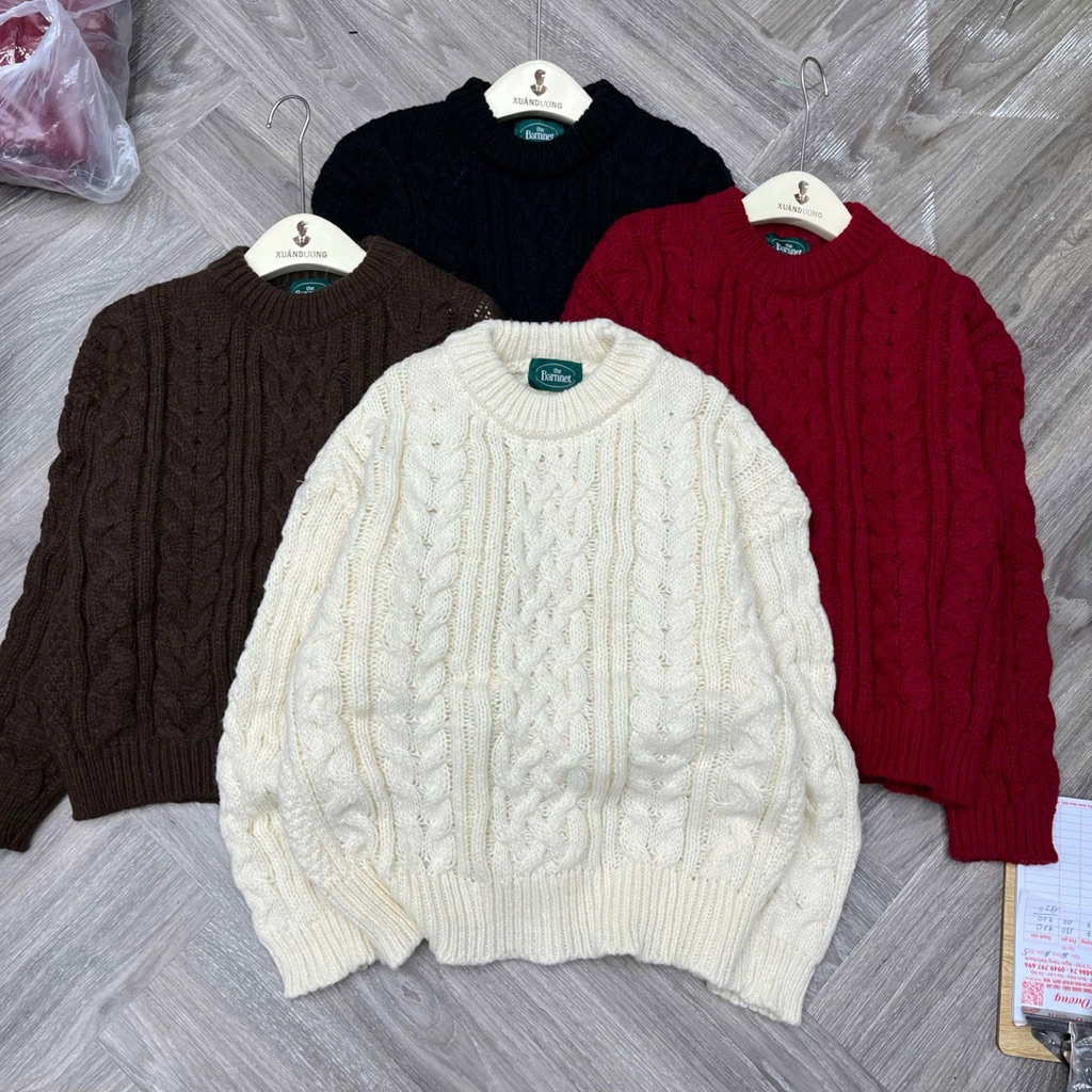[HÀNG QCCC]Áo Len Cổ Tròn Vặn Thừng THE.BARNNET Form rộng chất len dày dặn siêu đẹp style Ulzzang-Dành Cho Nữ | BigBuy360 - bigbuy360.vn