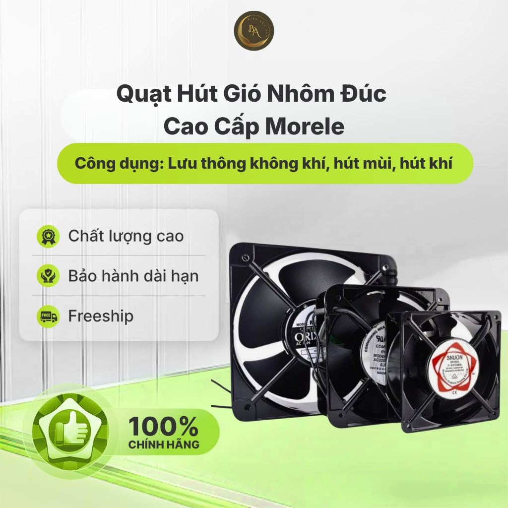 Quạt hút gió, quạt tản nhiệt Công nghiệp có lưới SUNON 220V 12x12cm 15x15, 20x20cm dienbaoanh