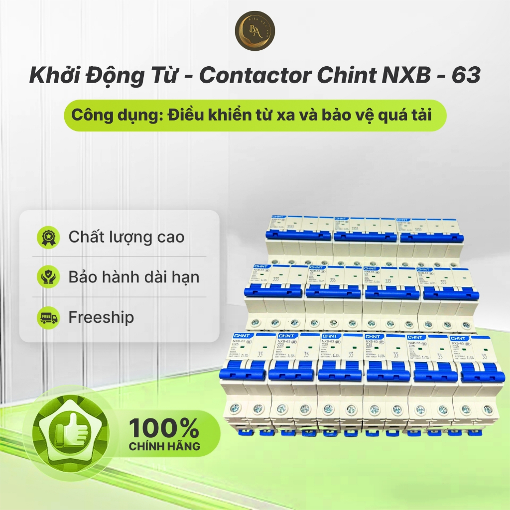 Aptomat MCB 2 Pha NXB-63 Chint 6A,10A,16A,20A,25A,32A,40A,50A,63A,80A,100,125A;Dòng Cắt