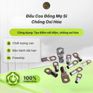 ĐẦU COS ĐỒNG, ĐẦU CỐT SC BẰNG ĐỒNG MẠ SI CHỐNG OXY HOÁ SC 4-4 đến SC 25-10