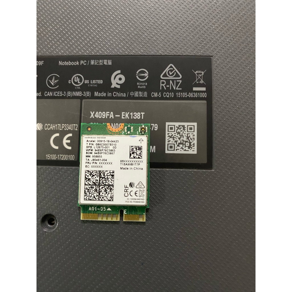 Thay cạc kết nối wifi  laptop Assus X409