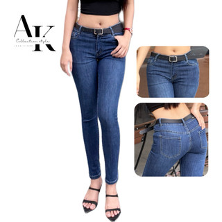  Quần Jean Nữ Lưng Thấp T02 AKJ Co Giãn 