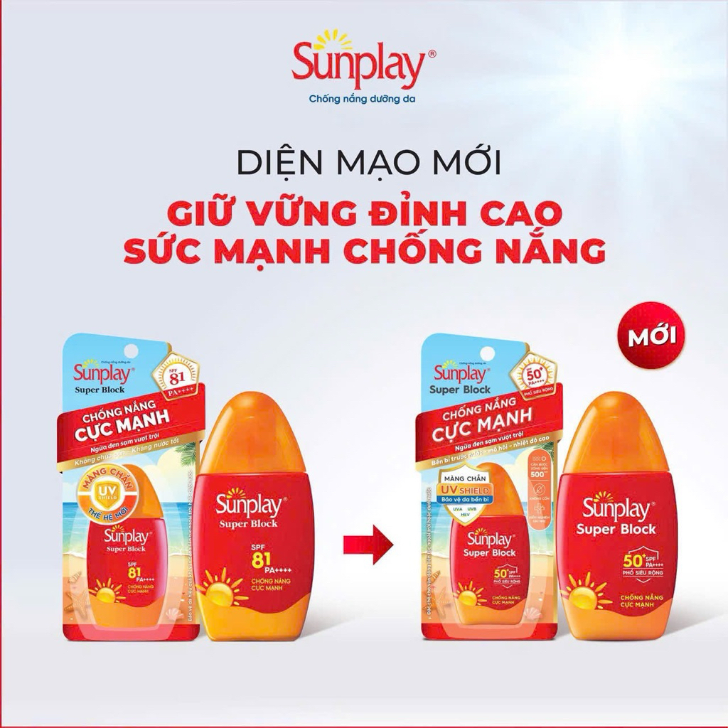 KEM CHỐNG NẮNG SUNPLAY super block Đỏ