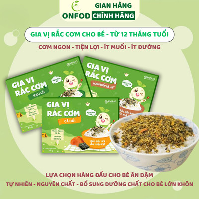 Gia vị rắc cơm ăn dặm cho bé ANPASO ONFOD vị rong biển trộn cơm rau củ cá hồi 35g