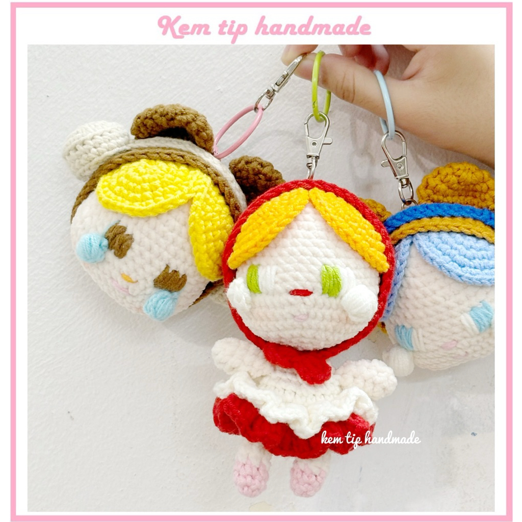 Crybaby bằng len handmade làm móc túi, móc khoá Kemtiphandmade