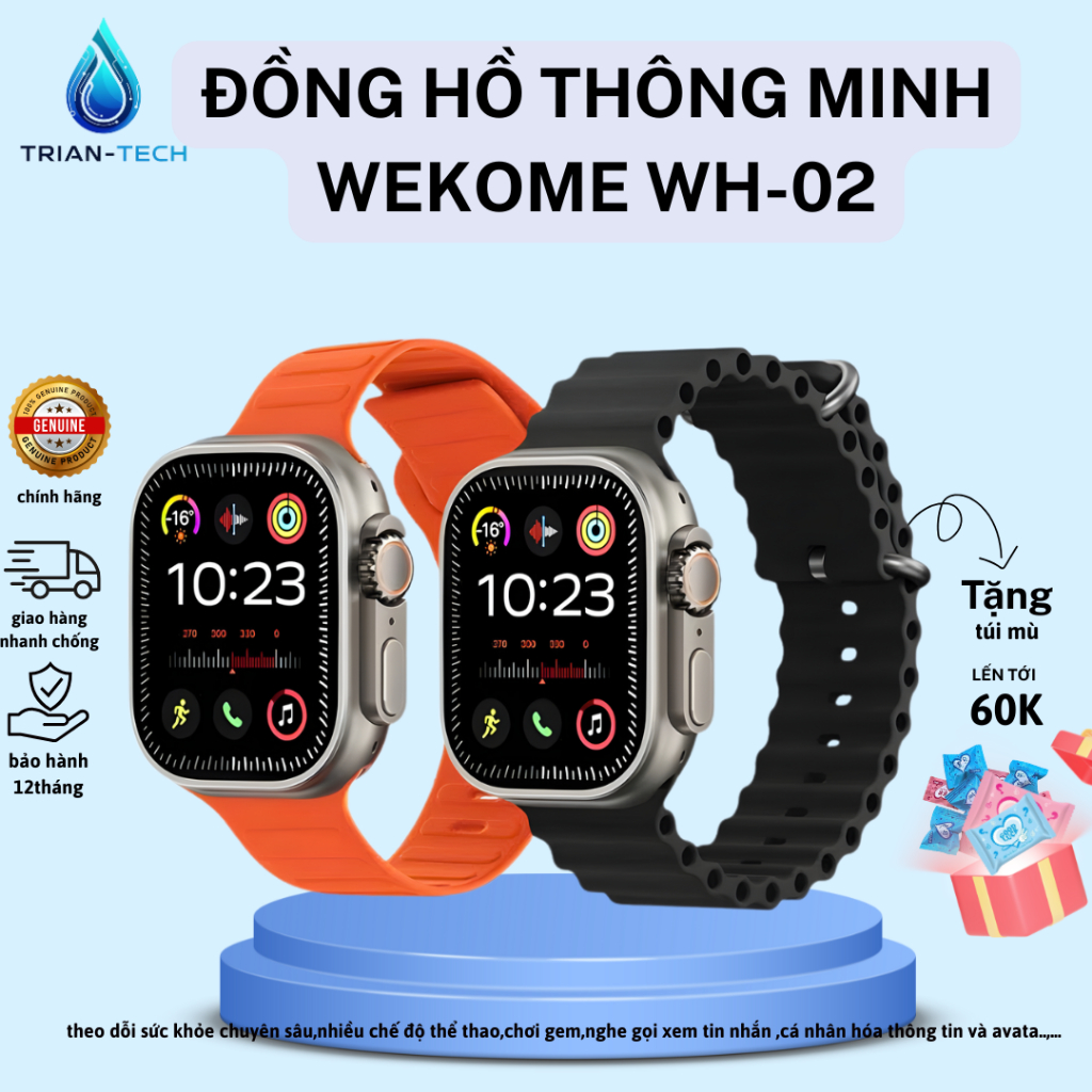 Đồng Hồ Thông Minh CHÍNH HÃNG  Wekome TRIAN TECH