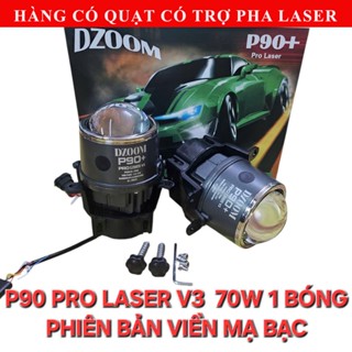  Đèn bi gầm P90  V3 Pro Laser Chính hãng DZOOM 70W 1 BÓNG Trợ pha laser 3 màu có quạt tản nhiệt BH 24 Th 