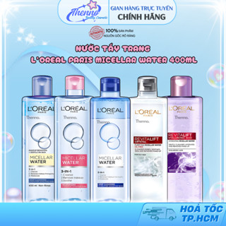  Nước Tẩy Trang Làm Sạch,Dưỡng Ẩm L'Oreal Paris 3in1 Micellar Water 400ml - Chính Hãng Pháp 