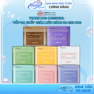  Toner Pad Mediheal Tẩy Da Chết Giảm Mụn Sáng Da Collagen Tea Tree Blemish Vitamide Watermide Hộp 100 Miếng Hàn Quốc 