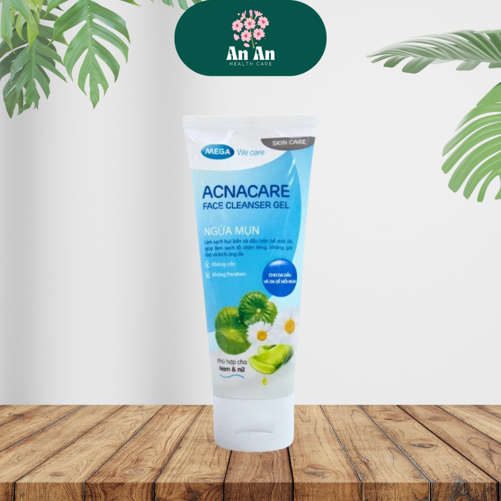 Acnacare Face Cleanser Gel rửa mặt dịu nhẹ làm sạch da dầu và da dễ nổi mụn – Tuýp 75g