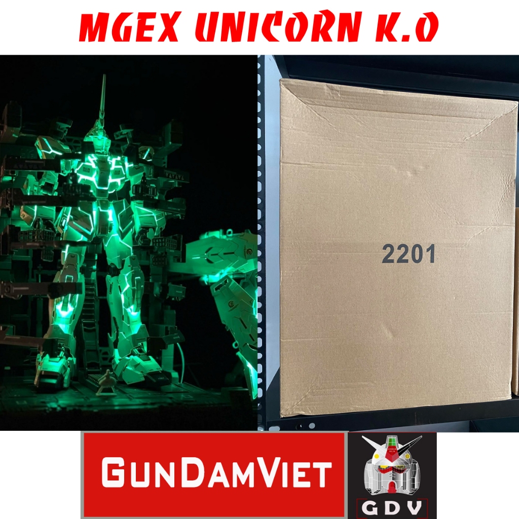 [Mới] [Có Sẵn] Mô hình lắp ráp Shenshou 2201 Fix LED 1/100 MGEX Unicorn + LED