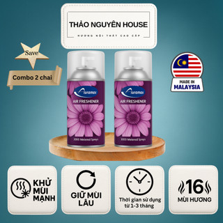  Lõi nước hoa xịt thơm phòng Auramax 300ml  Bộ 2 chai  