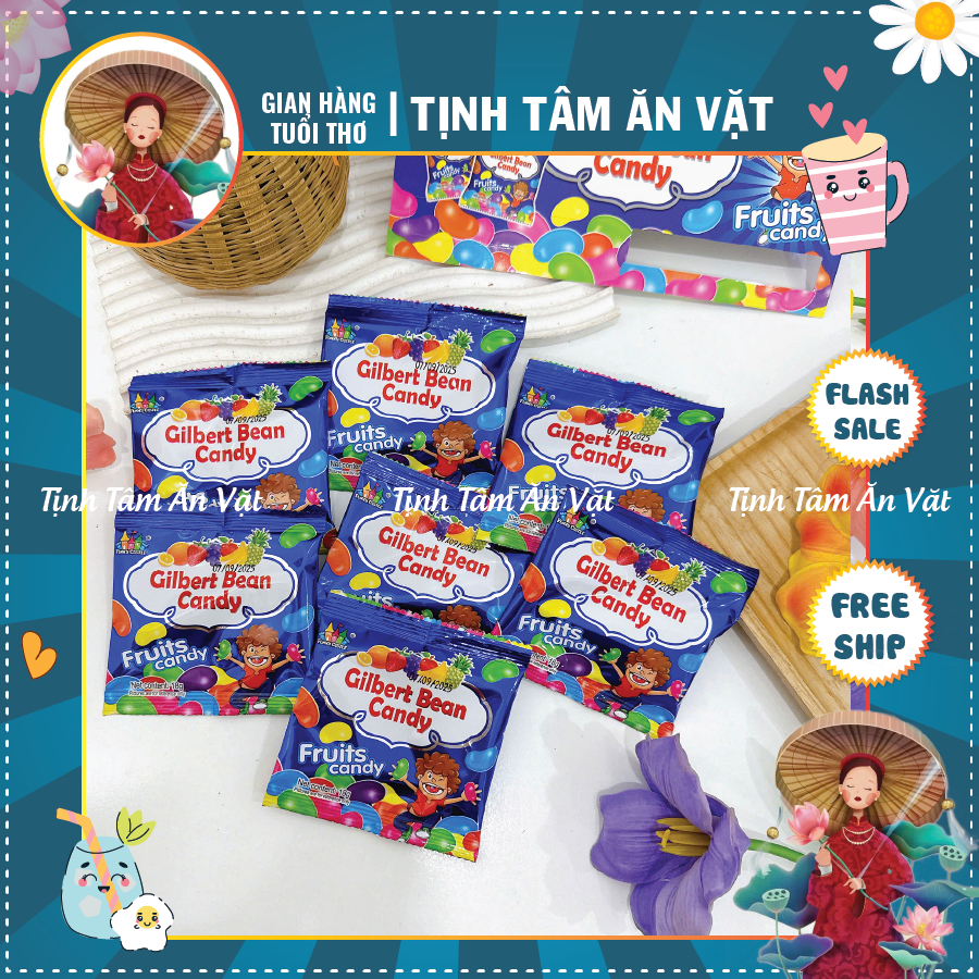 5 Gói Kẹo Dẻo Sáp Hạt Đậu Trái Cây Jelly Beans, Đồ Ăn Thơm Ngon Hấp Dẫn