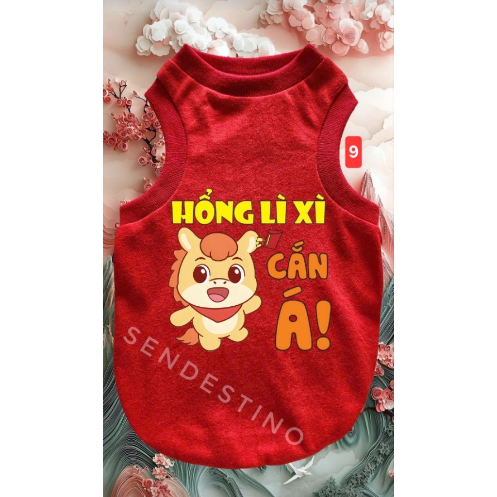 Áo thun Tết 2026 cho Chó Mèo
