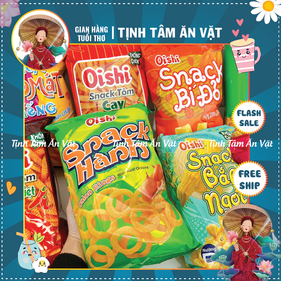 [GÓI SIÊU TO KHỔNG LỒ 110G] Bim bim Oishi đủ 8 vị hàng chính hãng