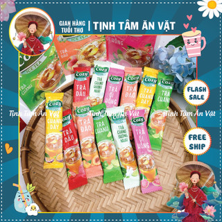   Combo 5 gói  Trà Cozy Hoà Tan Ice Tea với vị Đào Ổi Hồng Vải thơm mát giải nhiệt mùa hè 