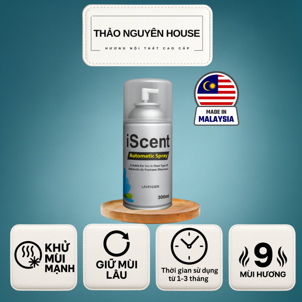 Lõi nước hoa xịt thơm phòng Iscent 300ml