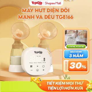  Máy hút sữa điện đôi TG8166 TopGiaKids – Lực hút mạnh và đều 4 chế độ massage – hút – kích – mô phỏng bảo hành 3 năm 